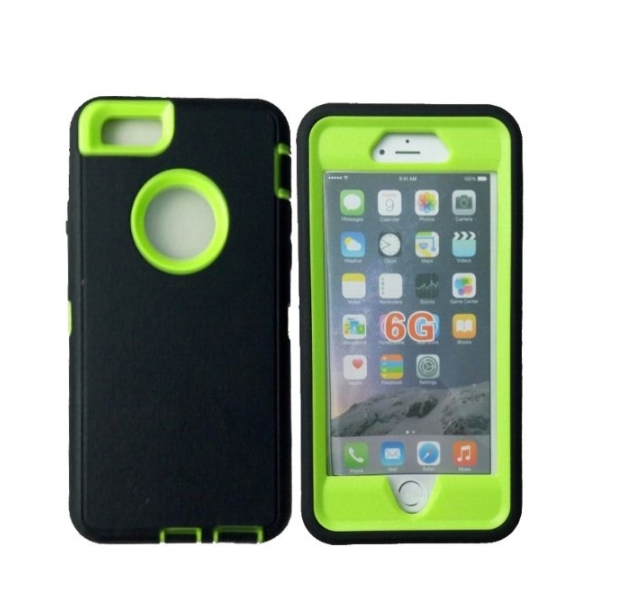 iphone 6 Case Defender Tough Armor 3 in 1 Shockproof Heavy Duty Impact Hybrid Full Body Protective Hard Case for iphone 6 green